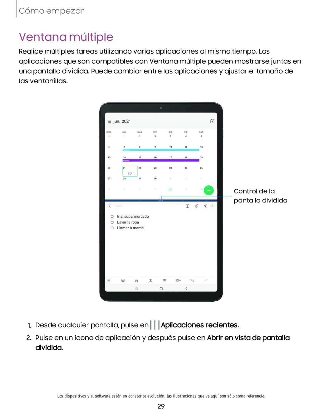 Ventana múltiple Galaxy Tab A 8.4 T-Mobile