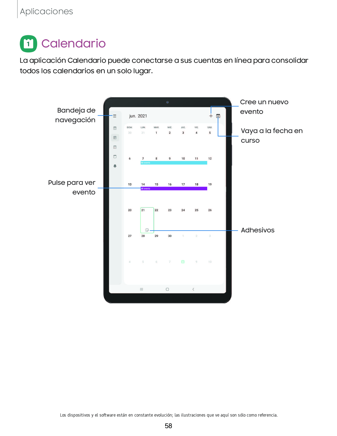 Calendario Galaxy Tab A 8.4 T-Mobile