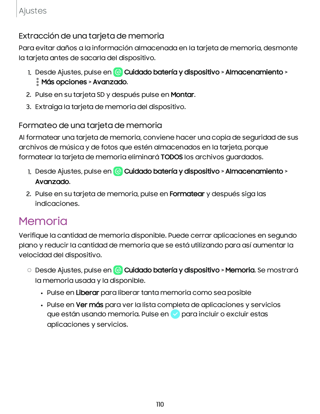 Extracción de una tarjeta de memoria Galaxy Tab A 8.4 Verizon