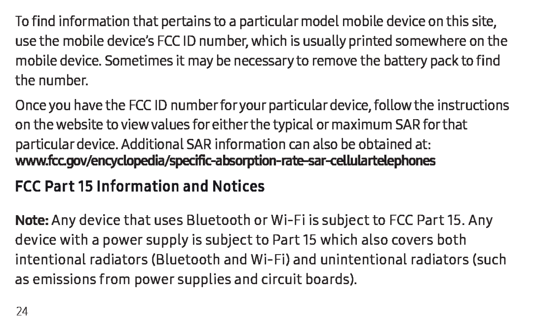 FCC Part 15 Information and Notices