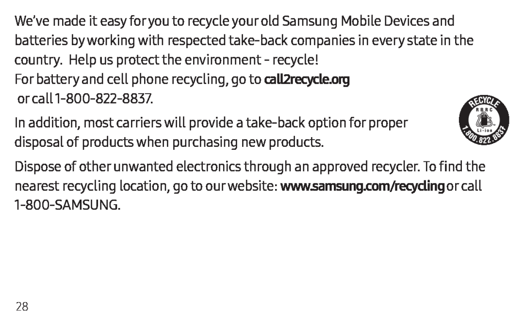 call2recycle.org Galaxy Tab S6 Wi-Fi