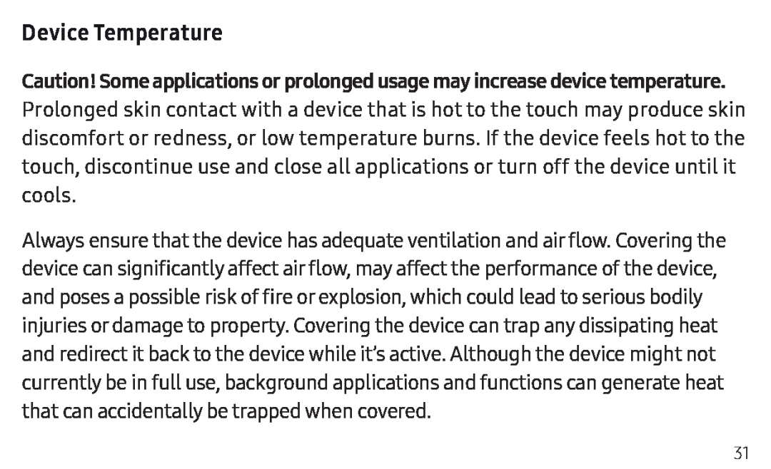 Device Temperature