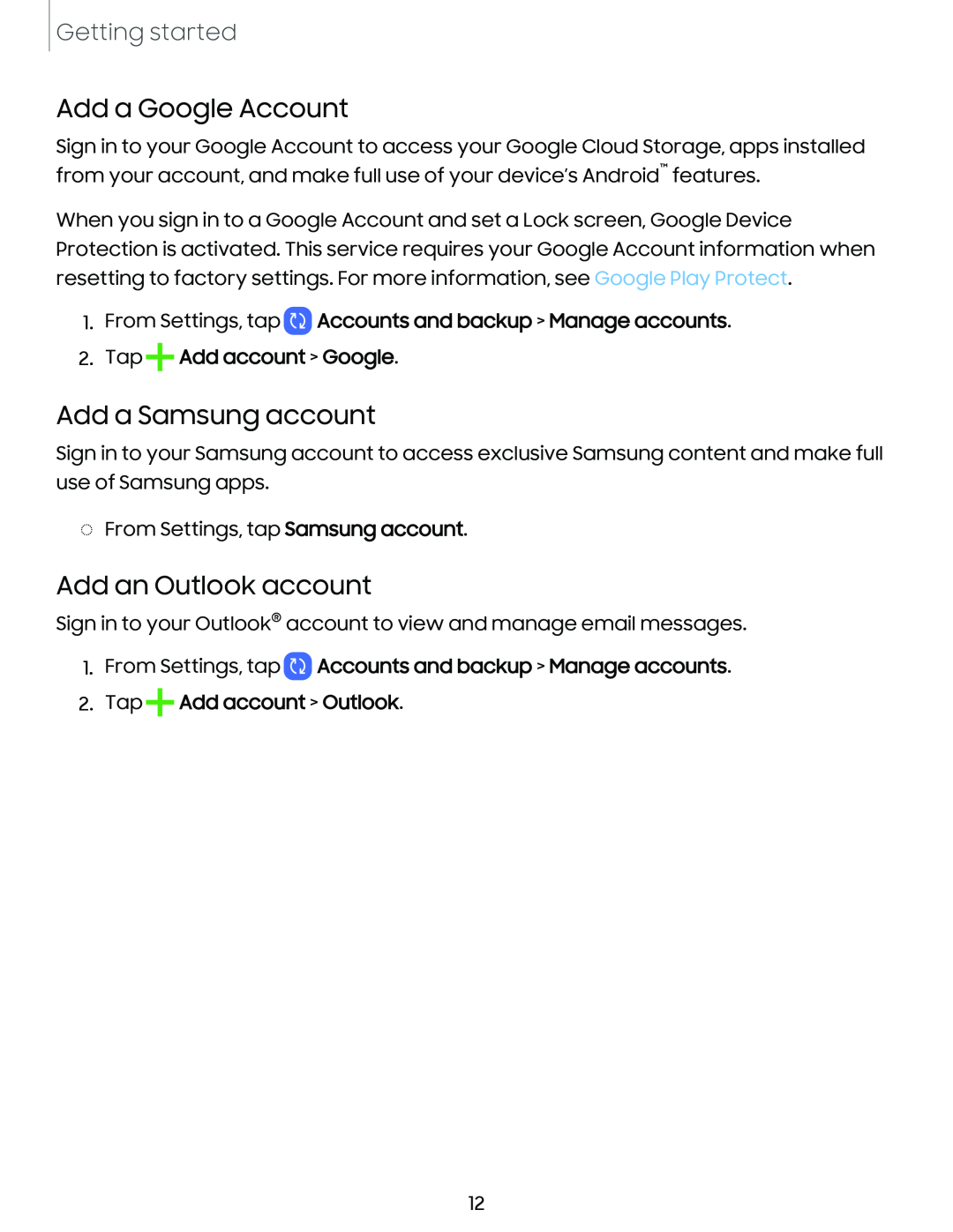 Add an Outlook account Galaxy Tab S6 T-Mobile