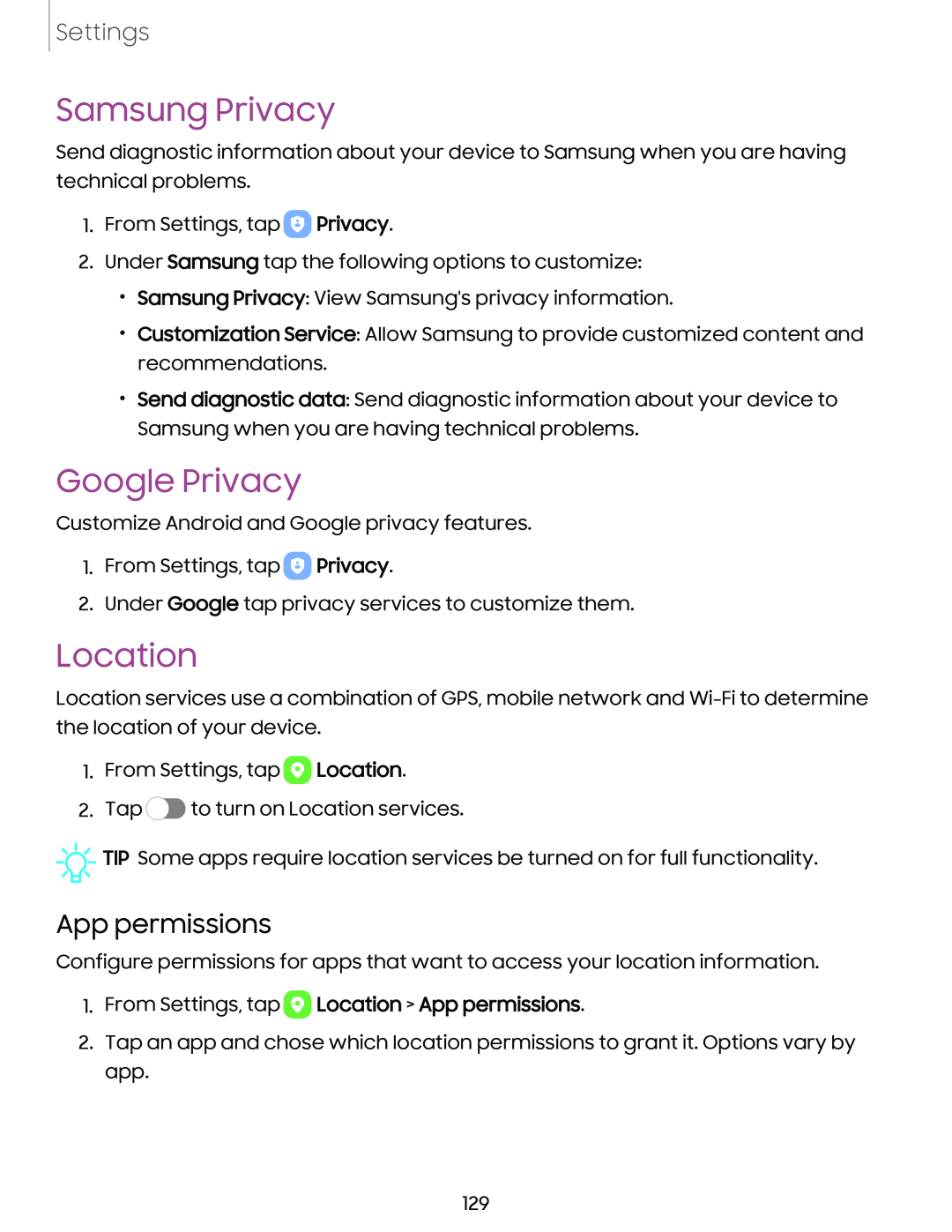 Samsung Privacy Galaxy Tab S6 T-Mobile