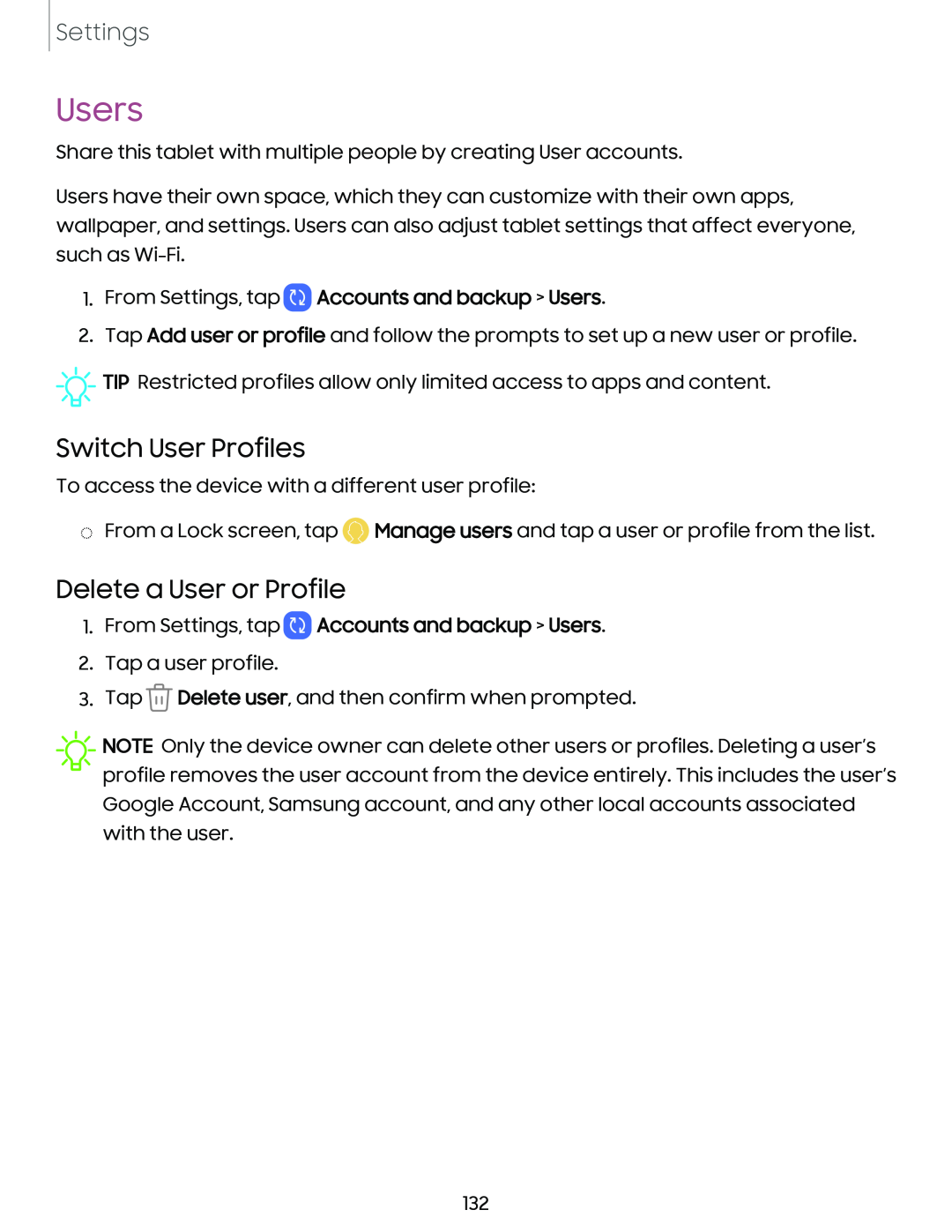 Switch User Profiles Galaxy Tab S6 T-Mobile