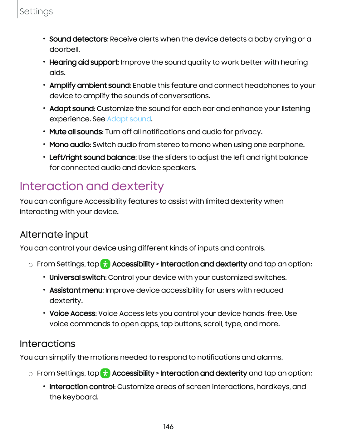 Alternate input Interactions