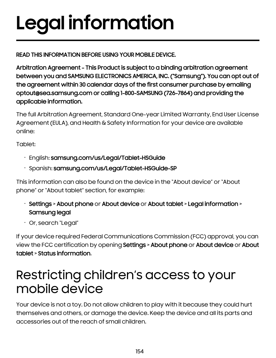 Restricting children’s access to your mobile device Galaxy Tab S6 T-Mobile