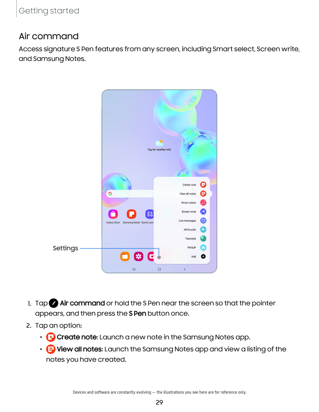 Air command Galaxy Tab S6 T-Mobile