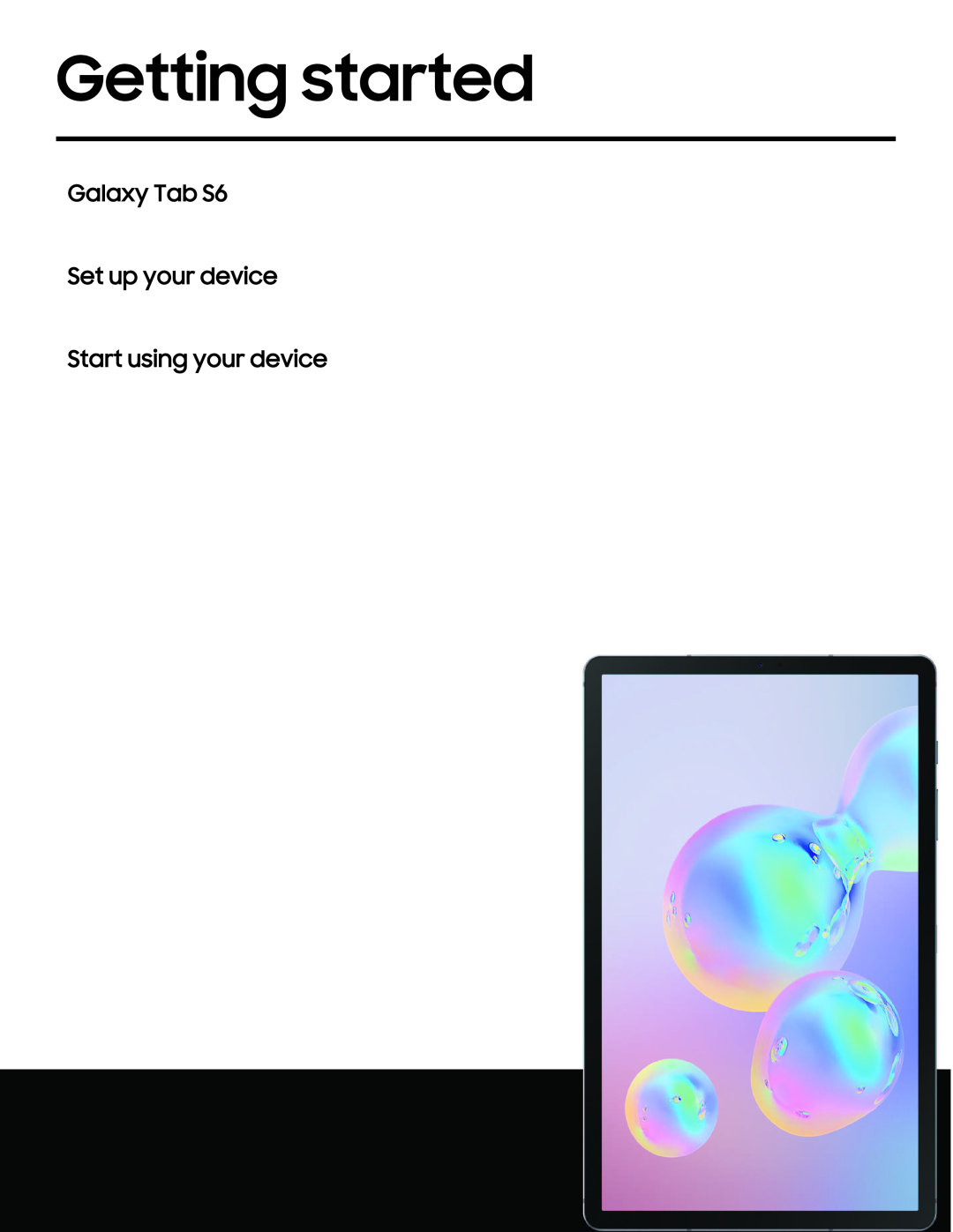 Getting started Galaxy Tab S6 T-Mobile