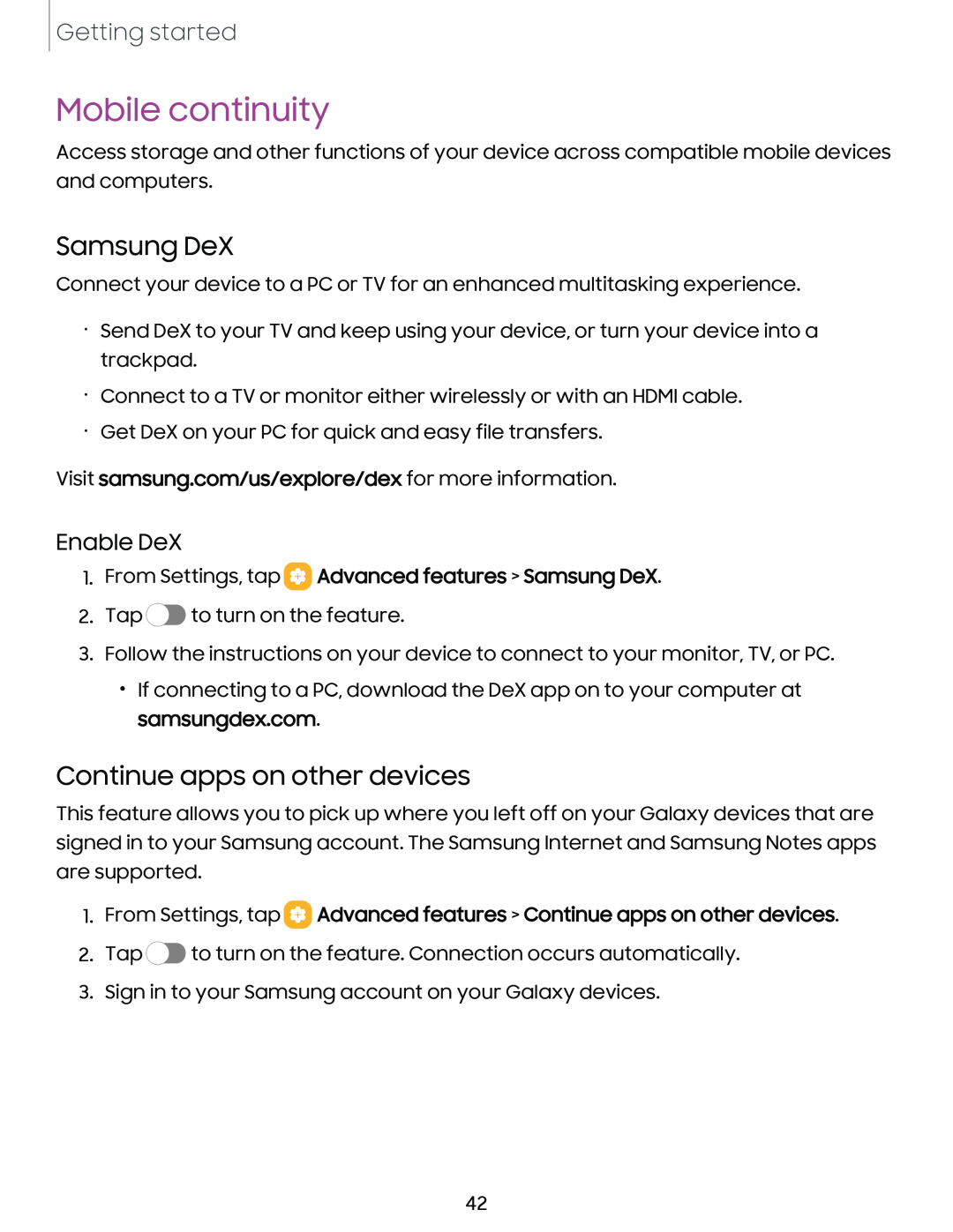 Enable DeX Samsung DeX