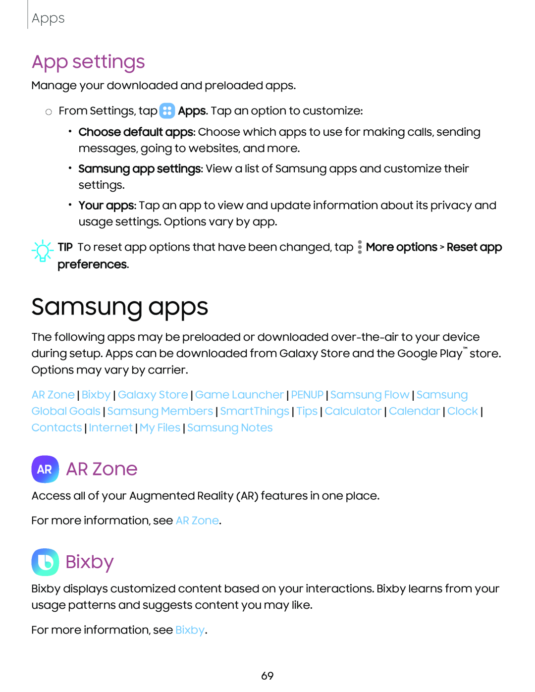 App settings Galaxy Tab S6 T-Mobile