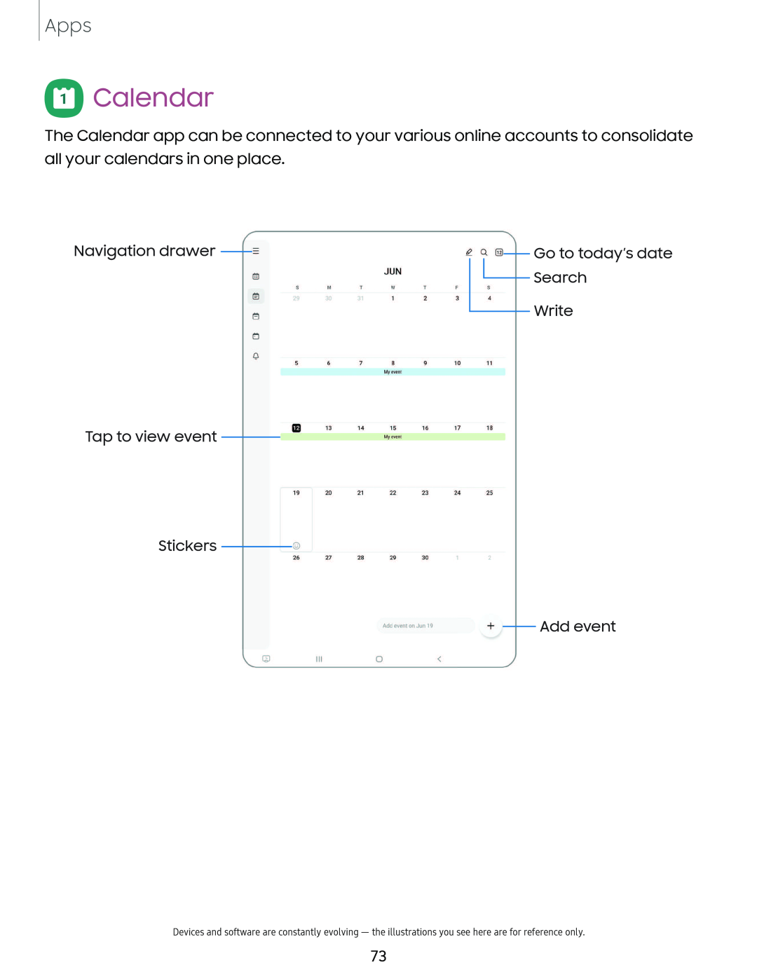 Calendar Galaxy Tab S6 T-Mobile