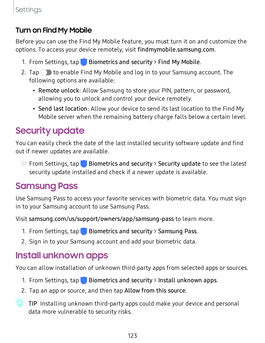 Samsung Pass Galaxy Tab S4 Sprint