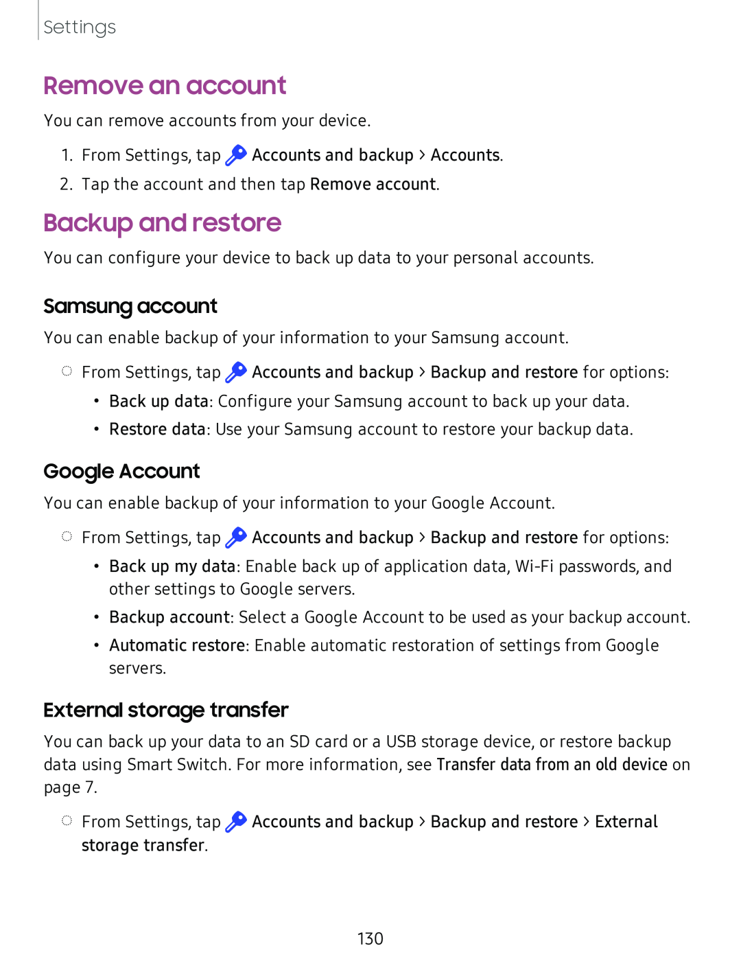 Samsung account Google Account