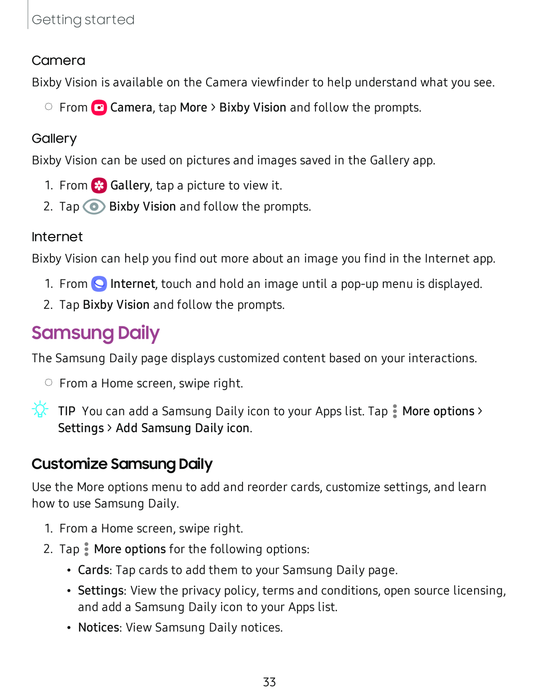 Customize Samsung Daily Samsung Daily