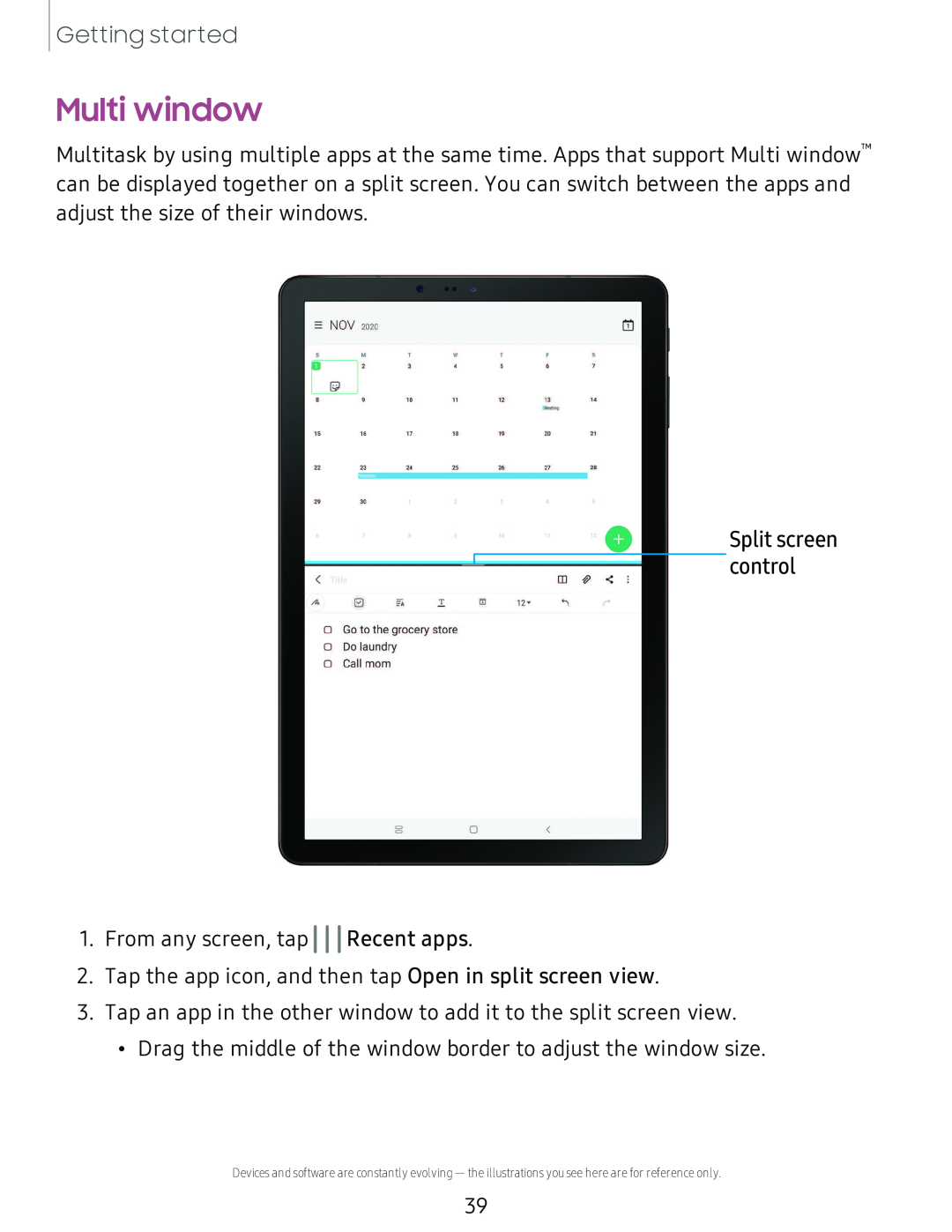 Multi window Galaxy Tab S4 Sprint