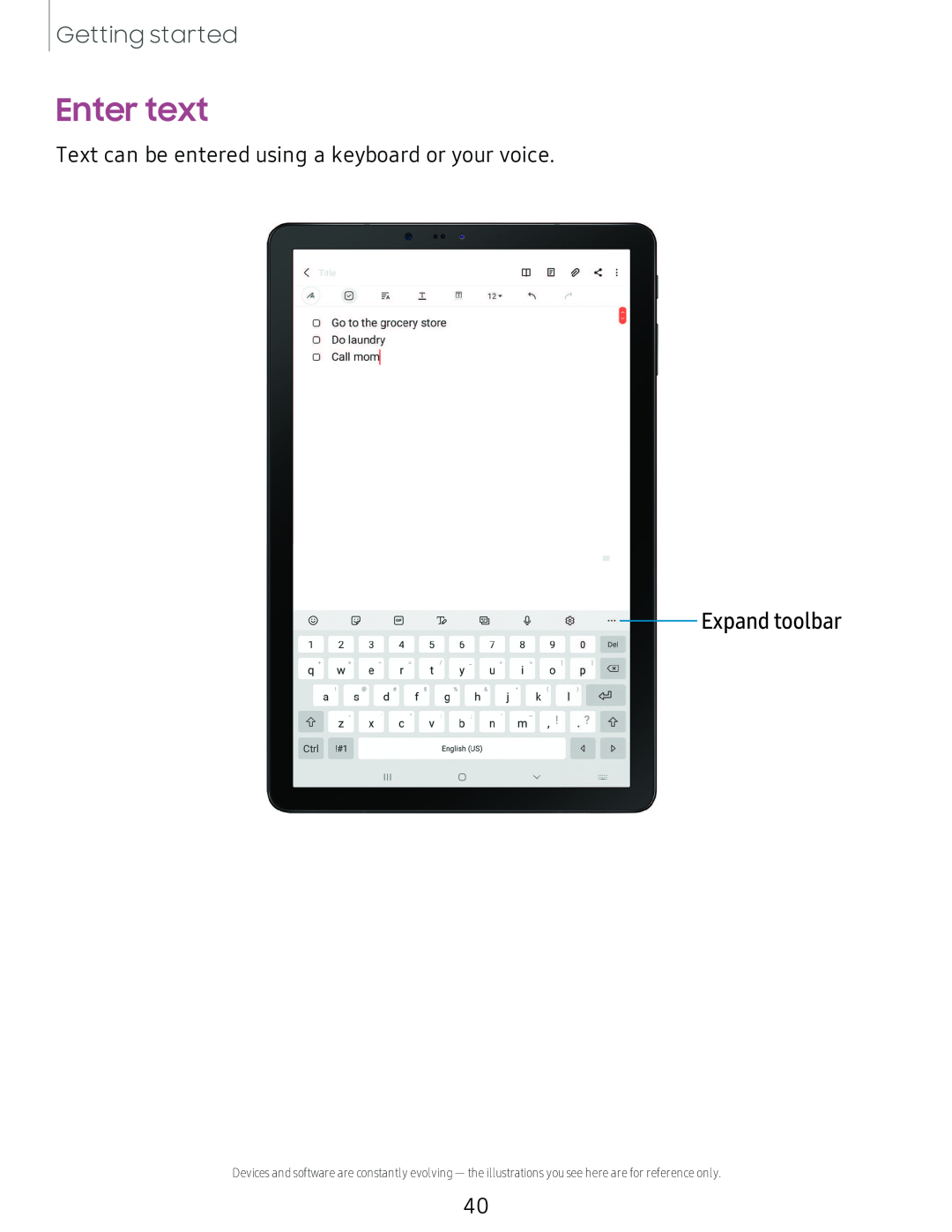 Enter text Galaxy Tab S4 Sprint