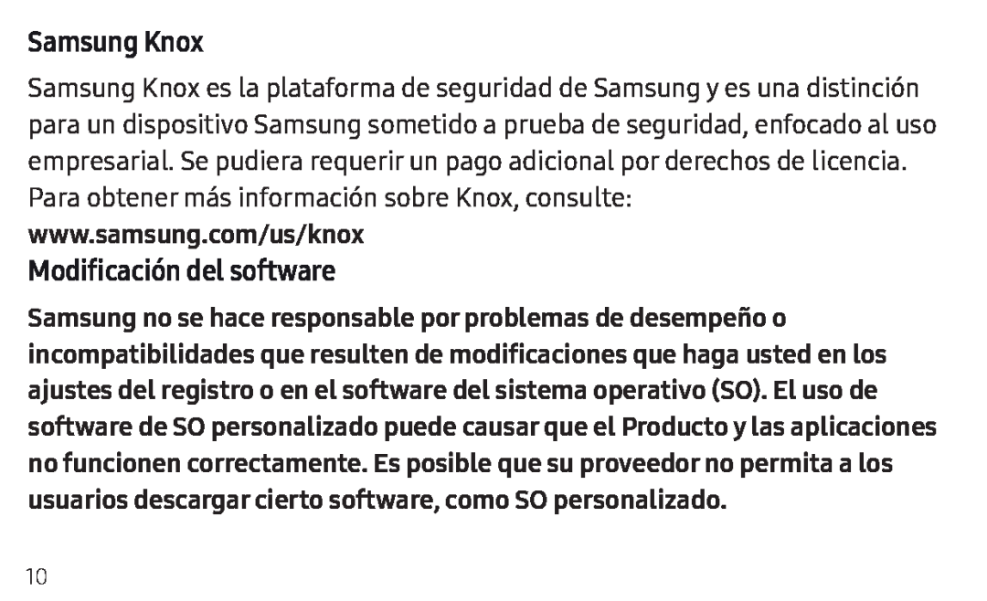 Samsung Knox Modificación del software