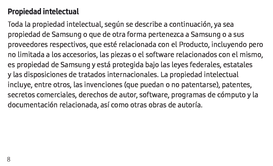 Propiedad intelectual Galaxy Tab S4 AT&T