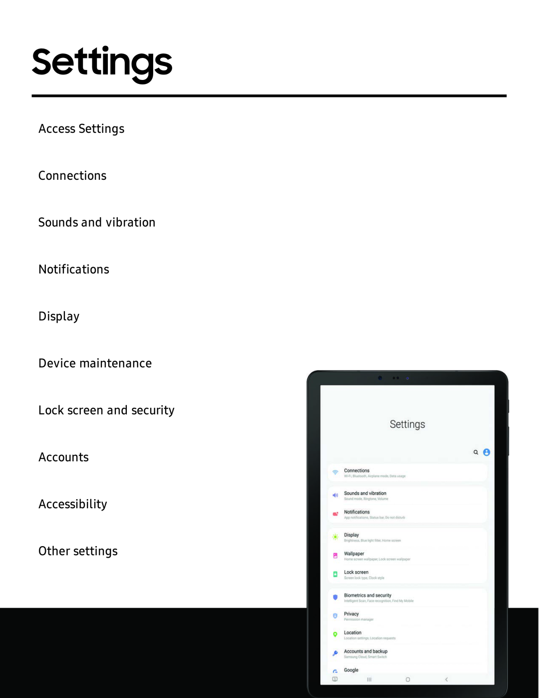 Settings Galaxy Tab S4 T-Mobile