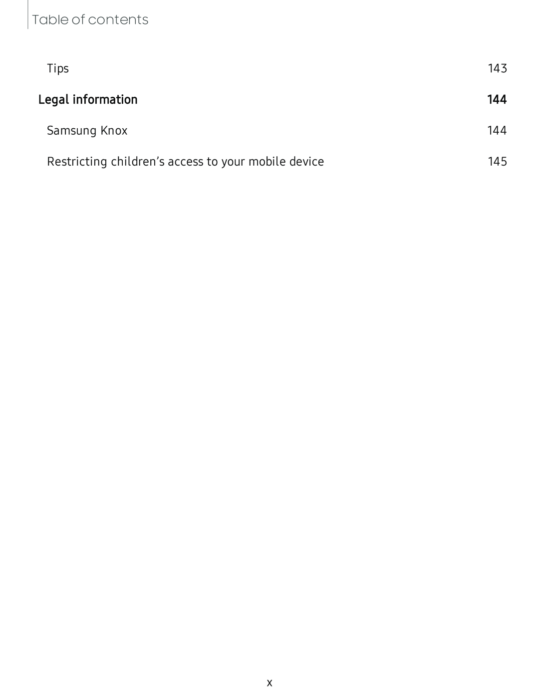 Legal information Galaxy Tab S4 T-Mobile