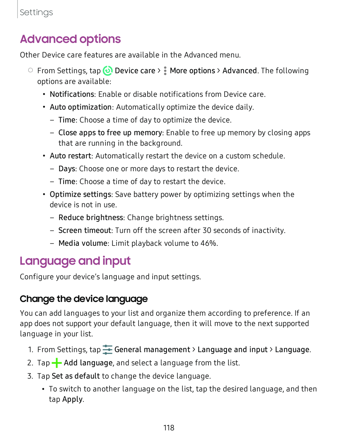 Change the device language Galaxy Tab S4 T-Mobile