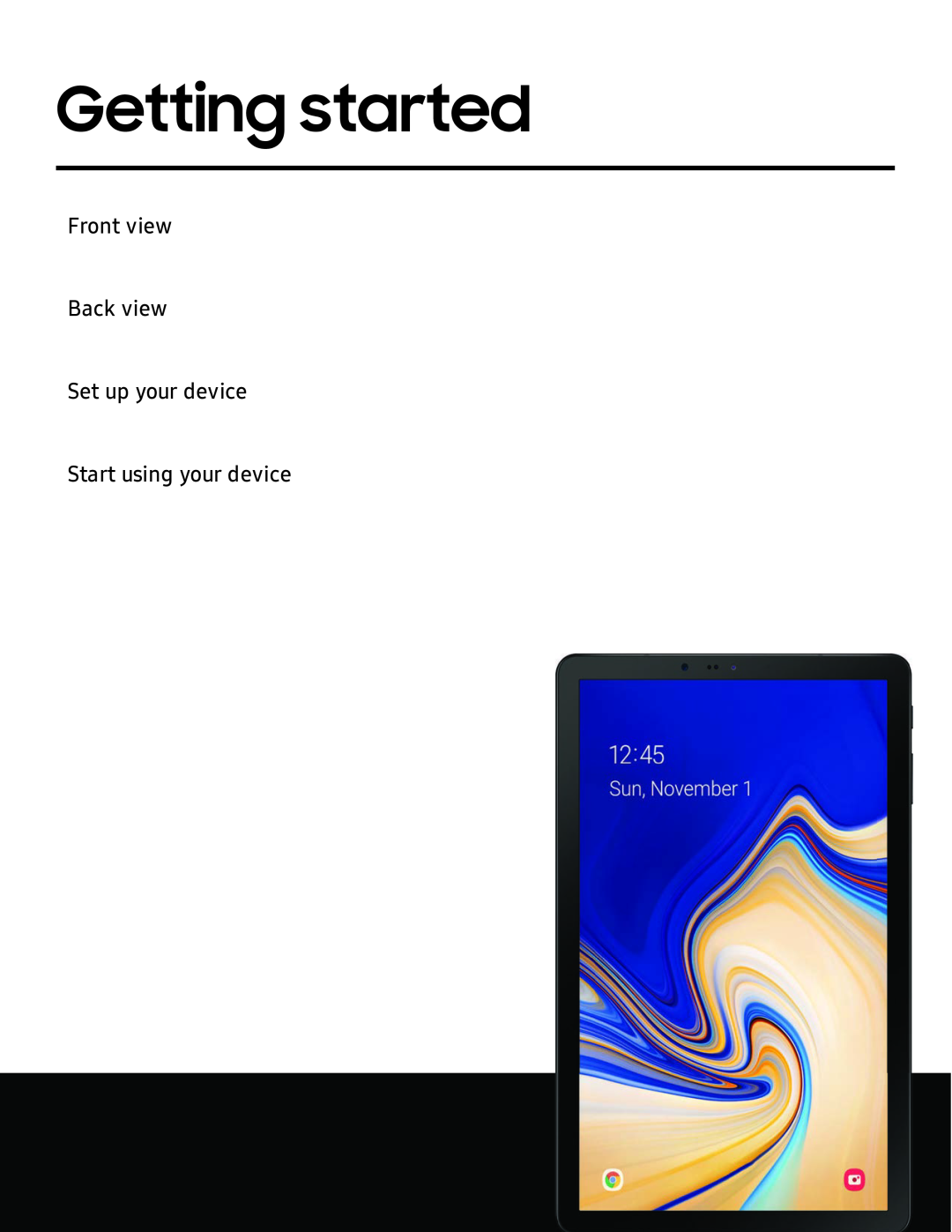 Getting started Galaxy Tab S4 T-Mobile