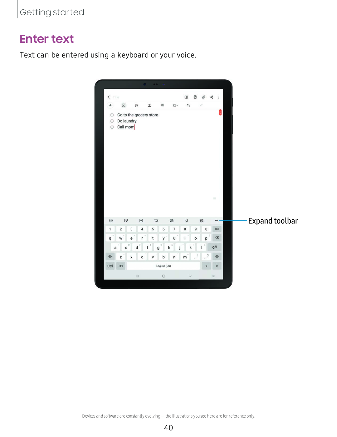 Expand toolbar Galaxy Tab S4 T-Mobile