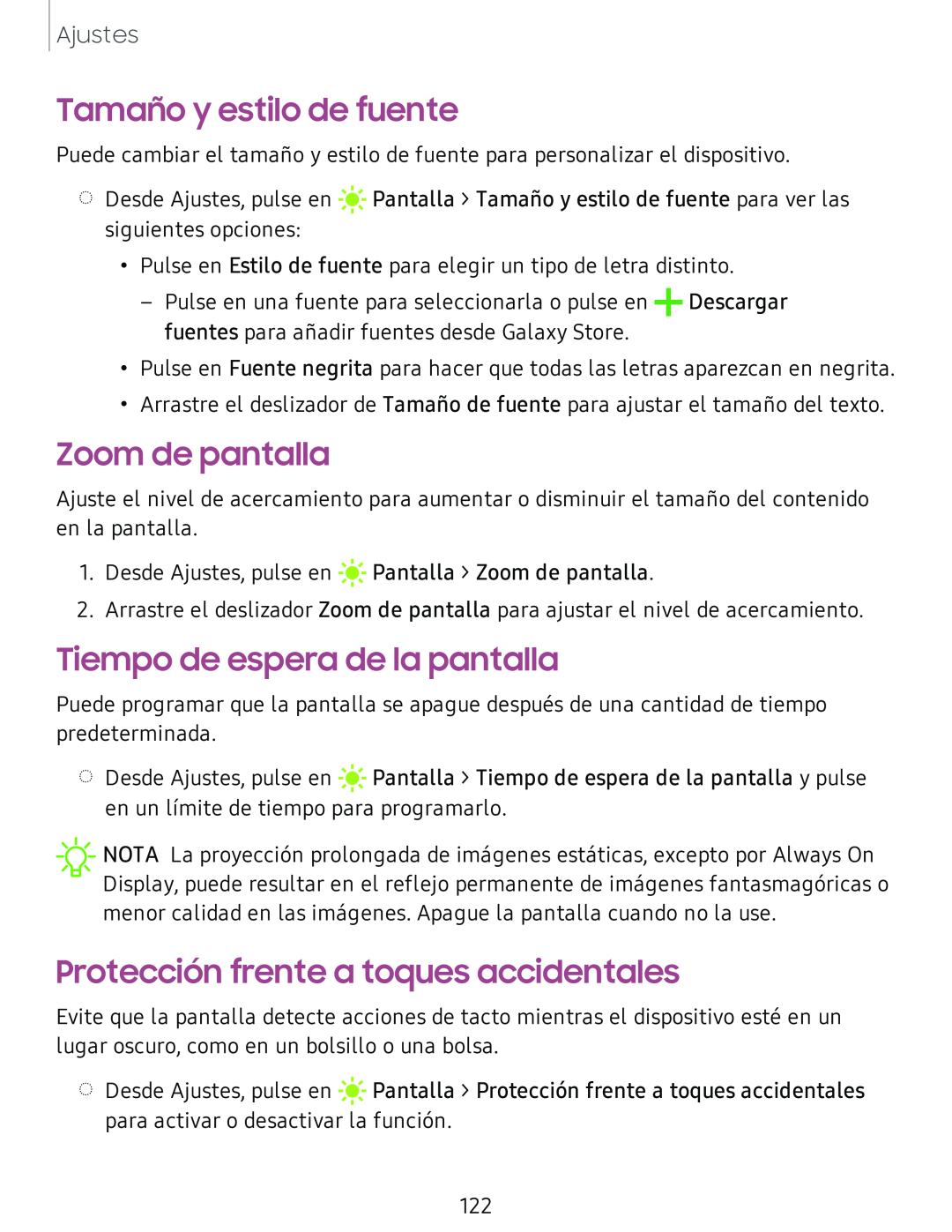 Protección frente a toques accidentales Galaxy Tab S4 T-Mobile