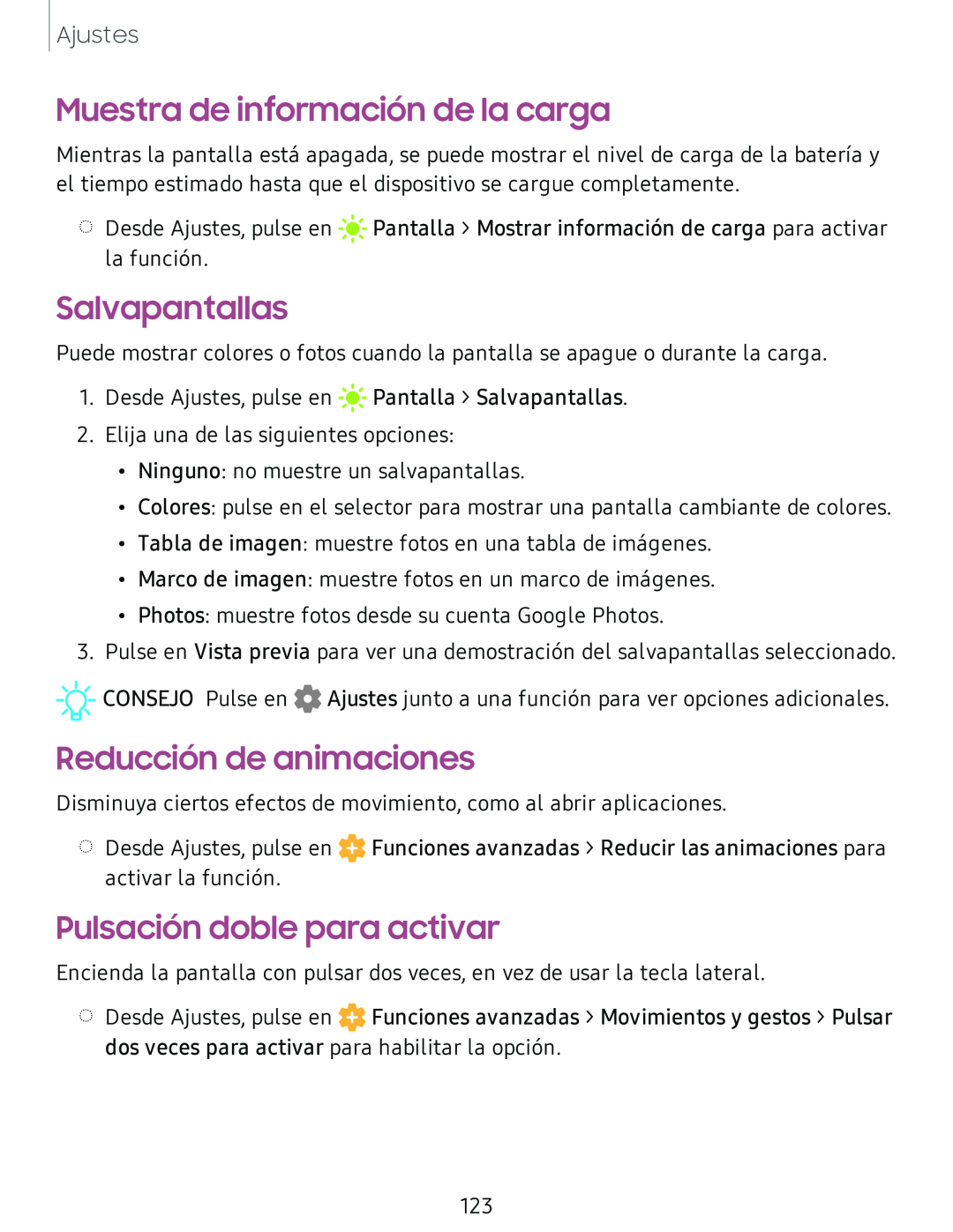 Reducción de animaciones Galaxy Tab S4 T-Mobile