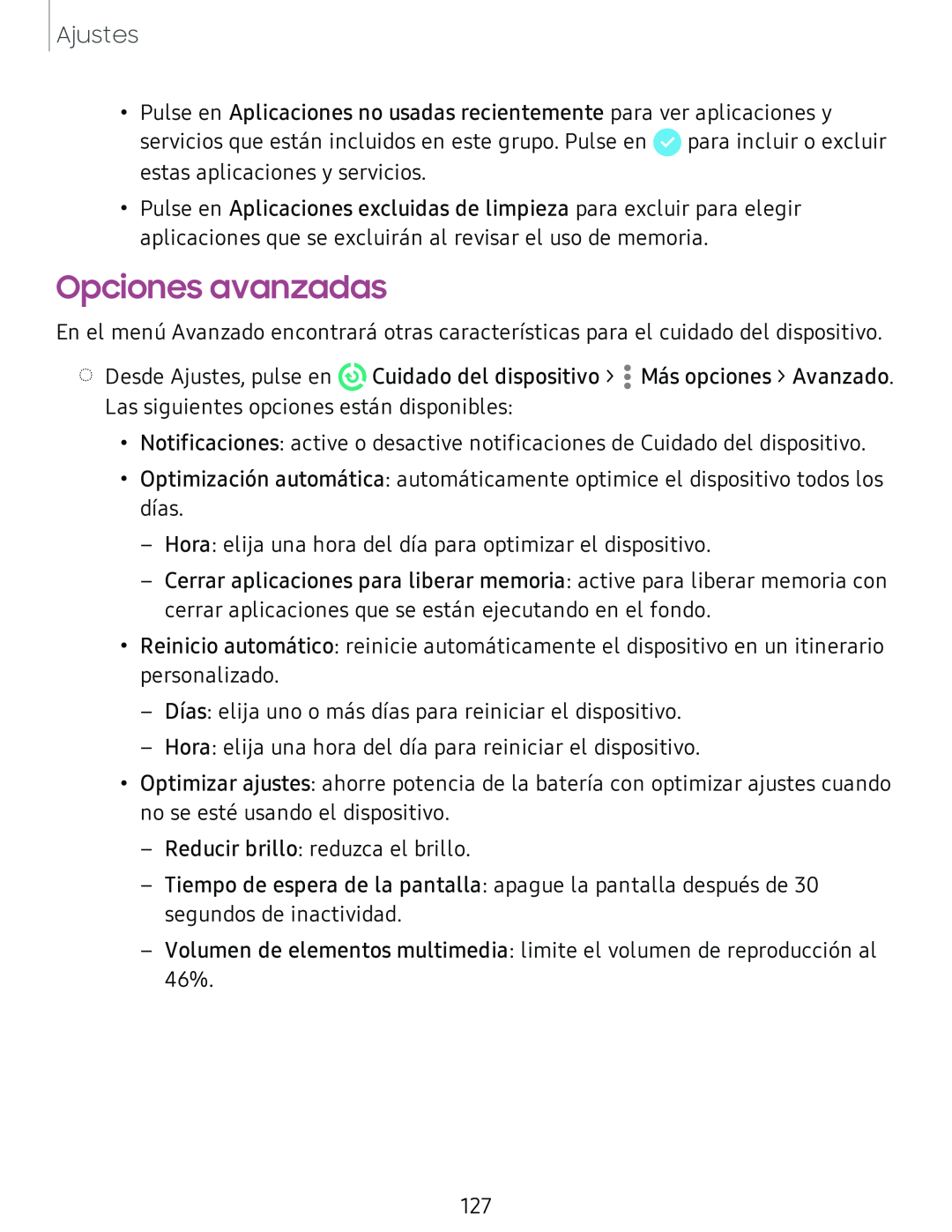 Opciones avanzadas Galaxy Tab S4 T-Mobile