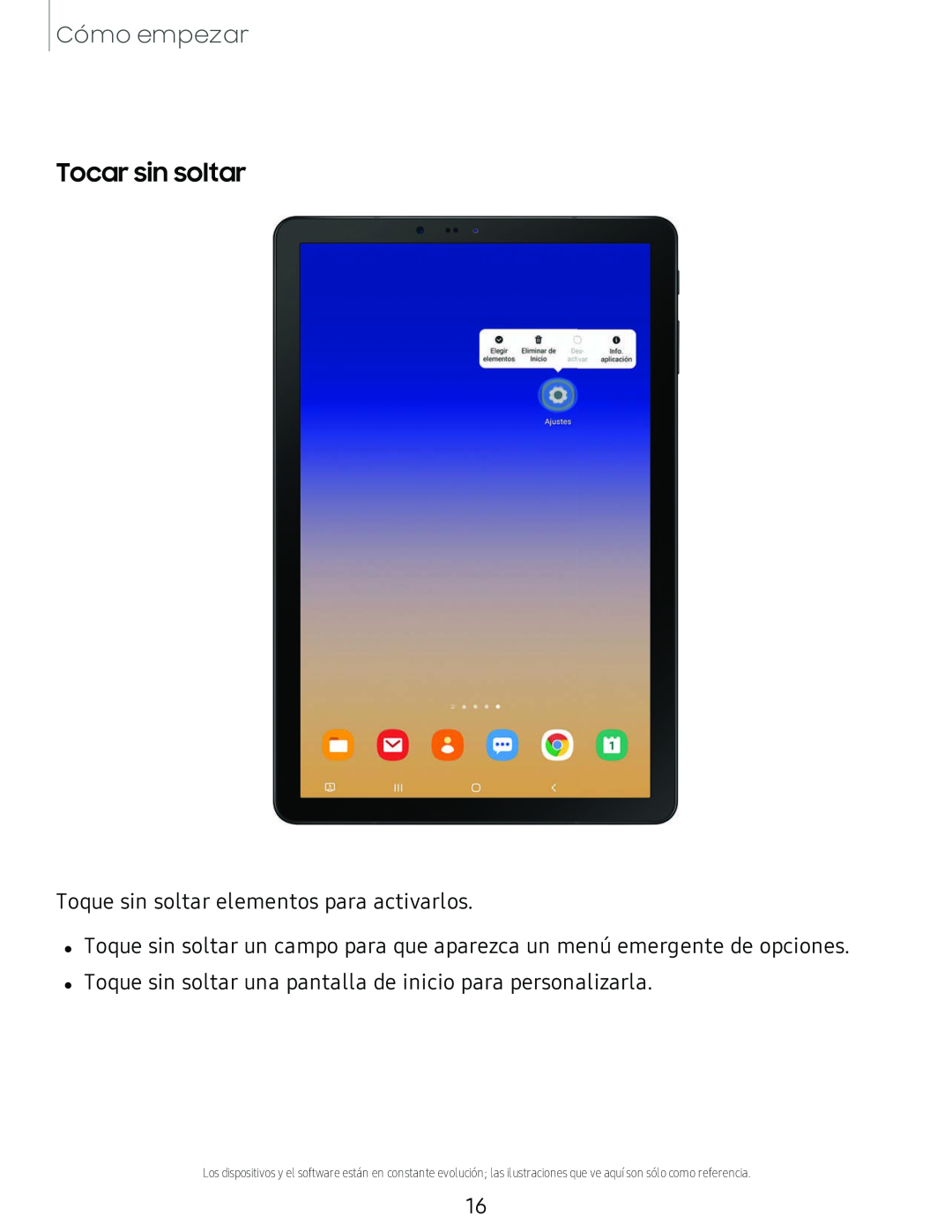 Tocar sin soltar Galaxy Tab S4 T-Mobile