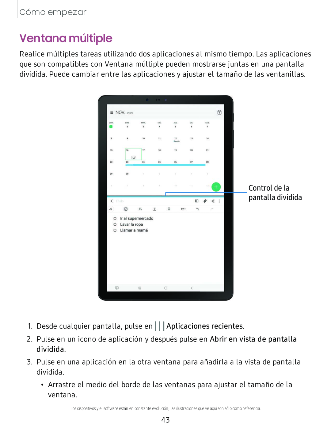 Ventana múltiple Galaxy Tab S4 T-Mobile