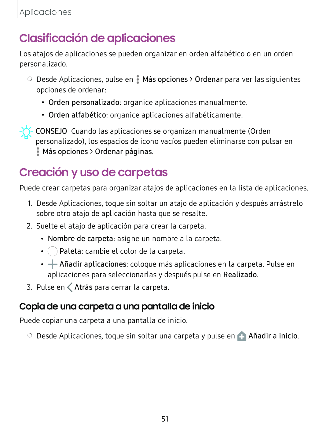 Copia de una carpeta a una pantalla de inicio Galaxy Tab S4 T-Mobile