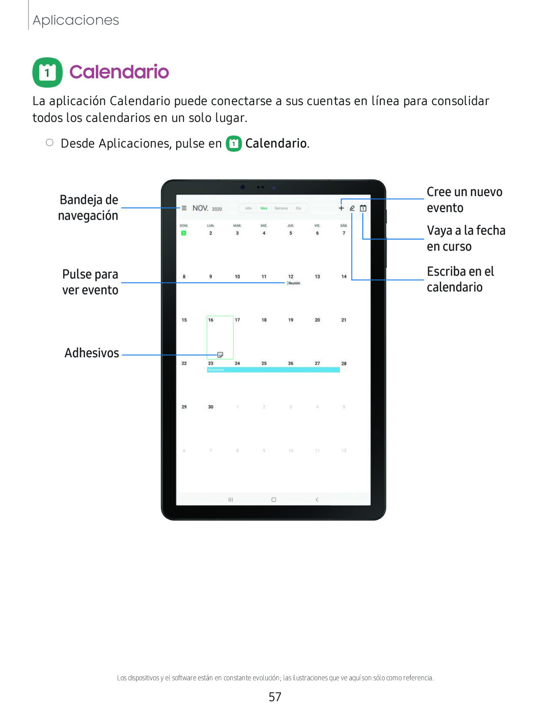 Calendario Galaxy Tab S4 T-Mobile