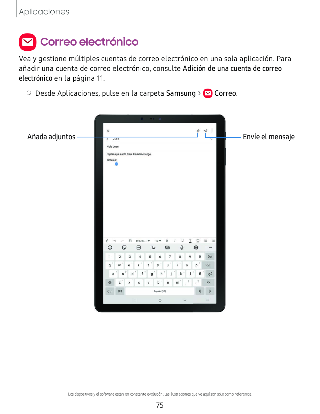 Añada adjuntos Galaxy Tab S4 T-Mobile