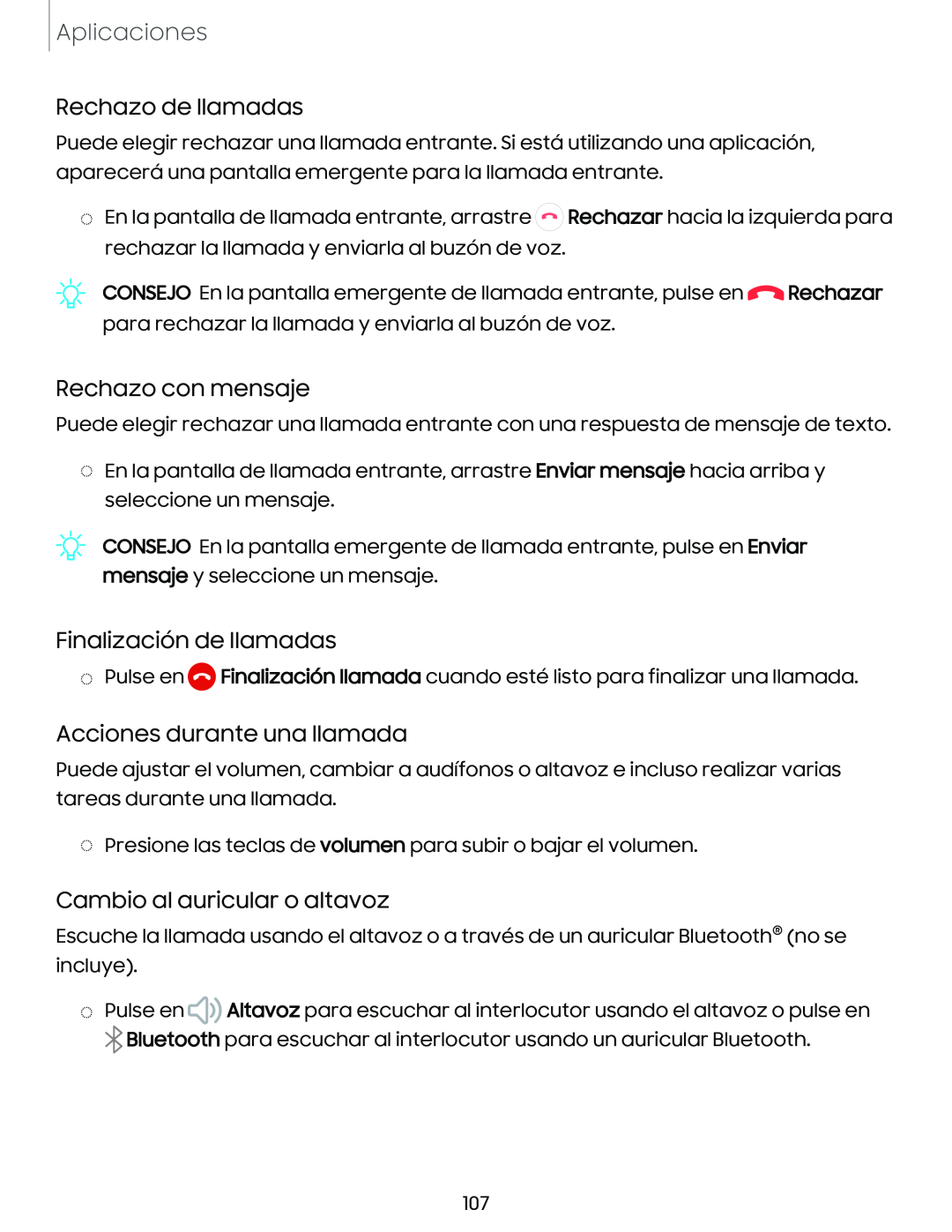 Cambio al auricular o altavoz Galaxy S10e Xfinity Mobile