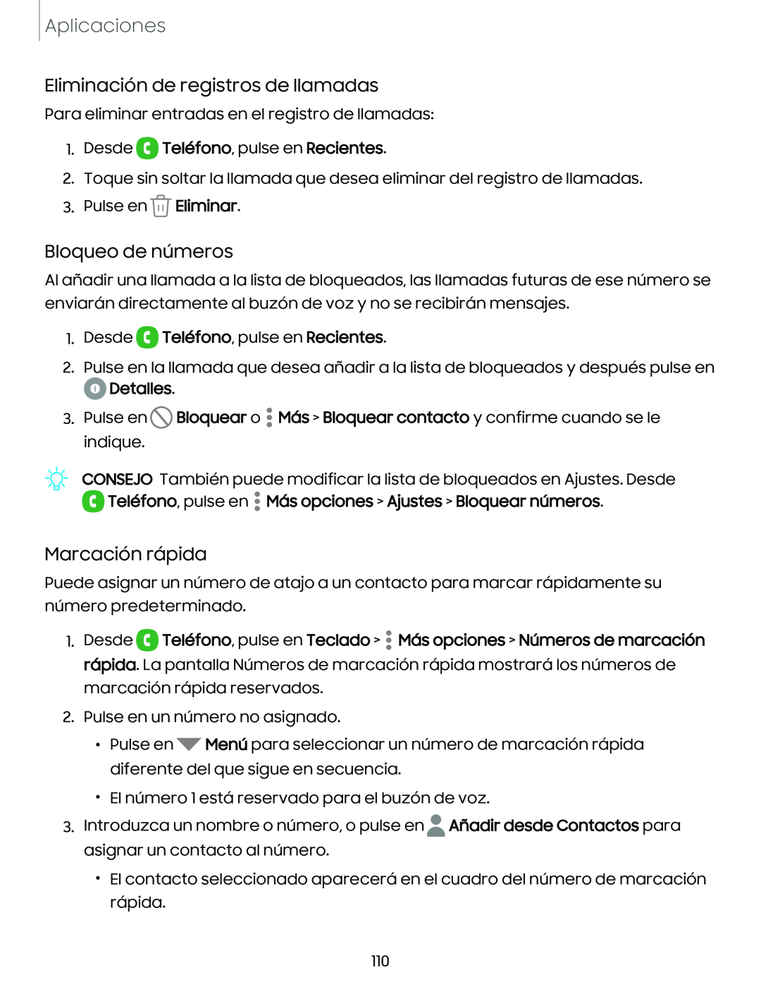 Eliminación de registros de llamadas Galaxy S10e Xfinity Mobile