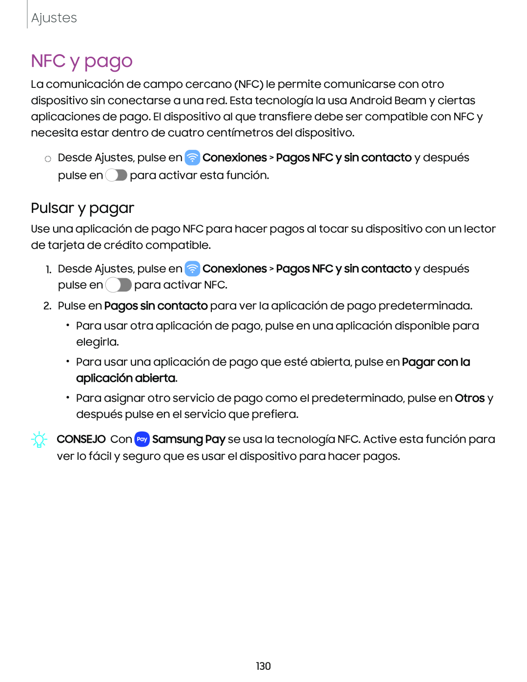 Pulsar y pagar NFC y pago