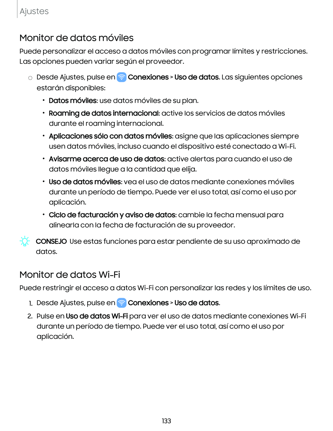 Monitor de datos móviles Galaxy S10e Xfinity Mobile