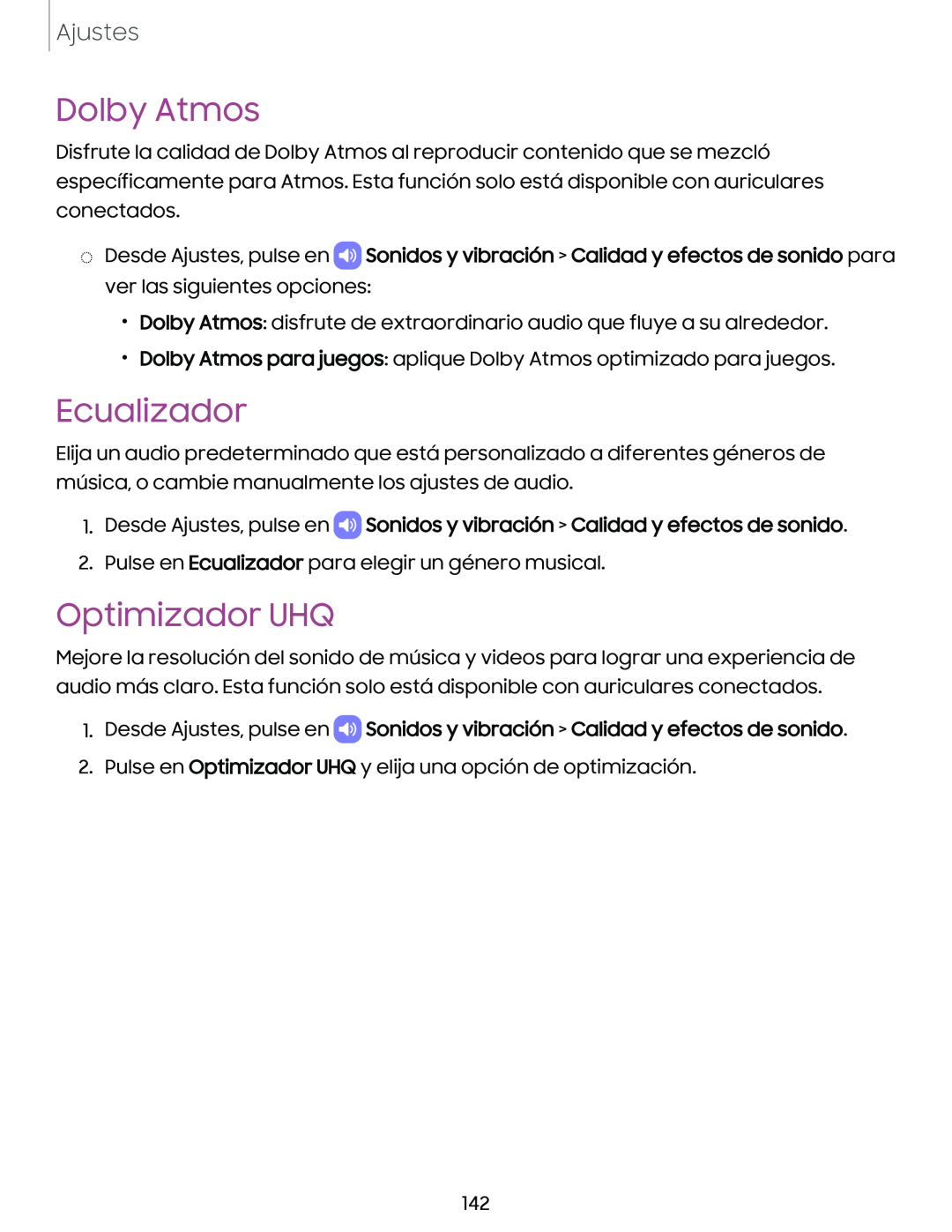 Ecualizador Galaxy S10e Xfinity Mobile