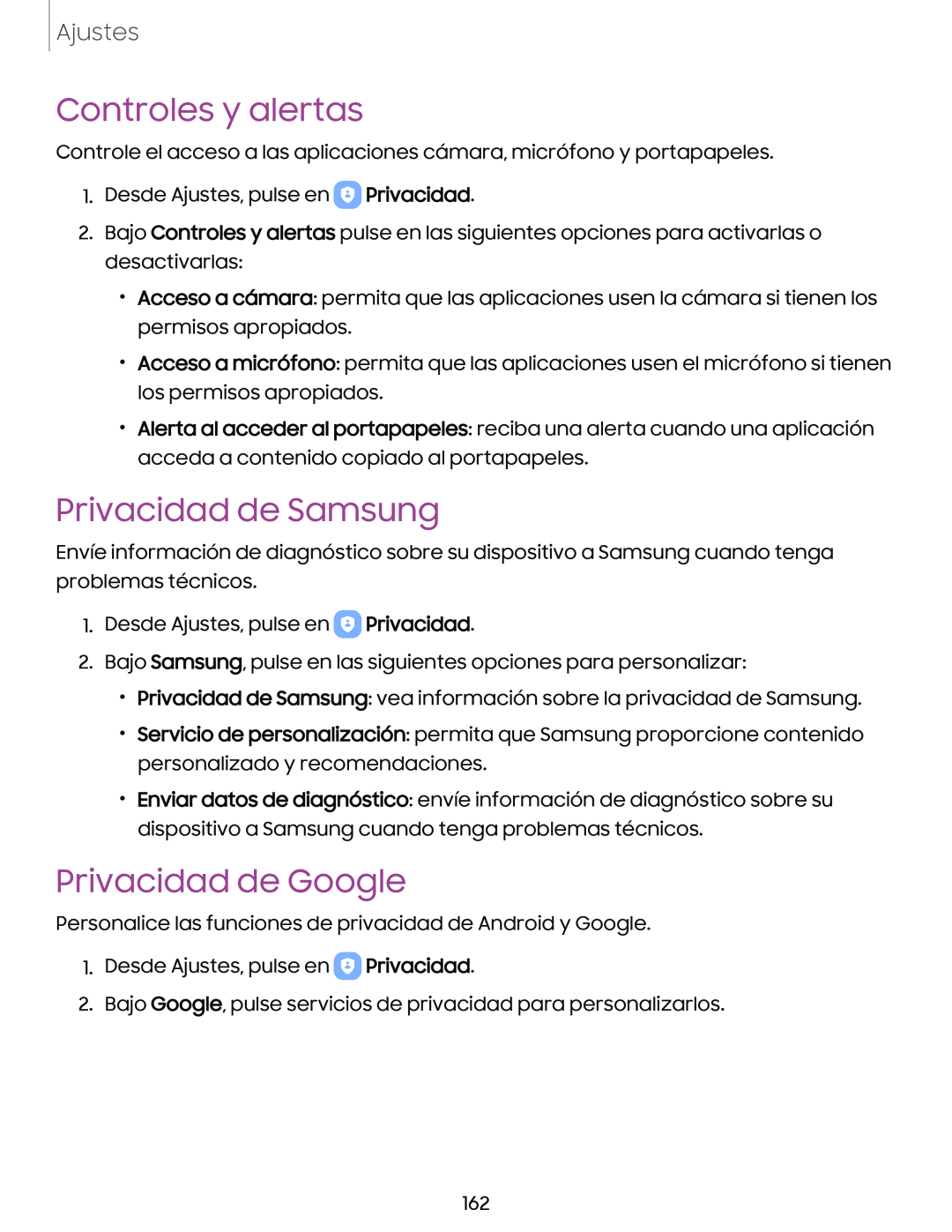 Privacidad de Google Galaxy S10e Xfinity Mobile