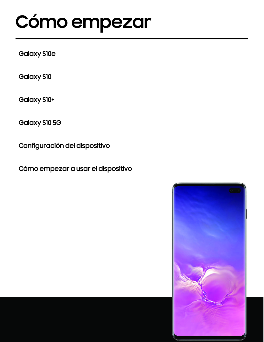 Cómo empezar Galaxy S10e Xfinity Mobile