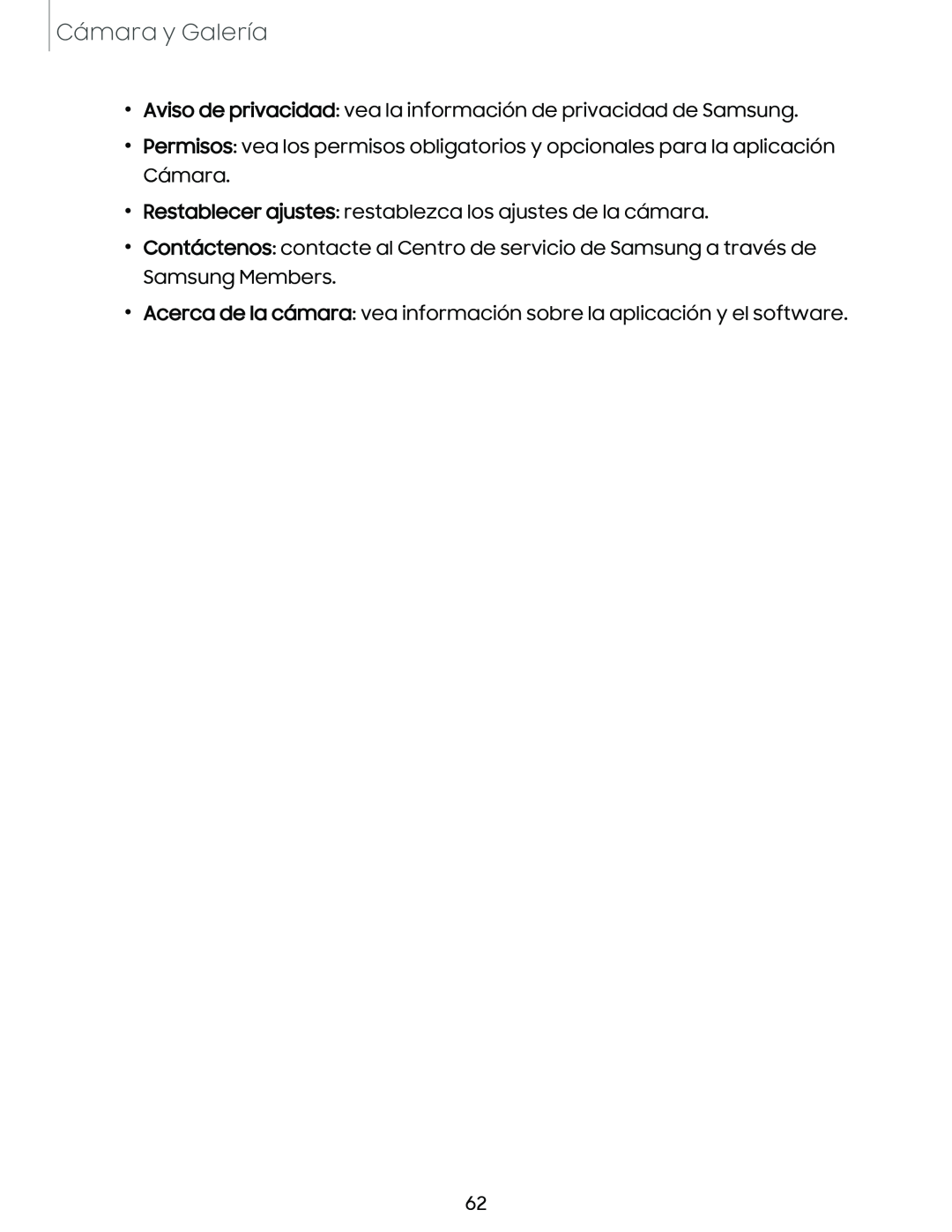 Aviso de privacidad Galaxy S10e Xfinity Mobile