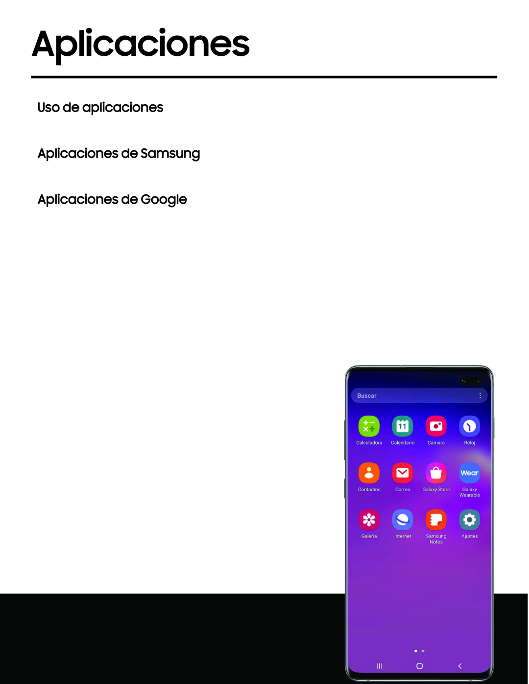 Aplicaciones Galaxy S10e Xfinity Mobile