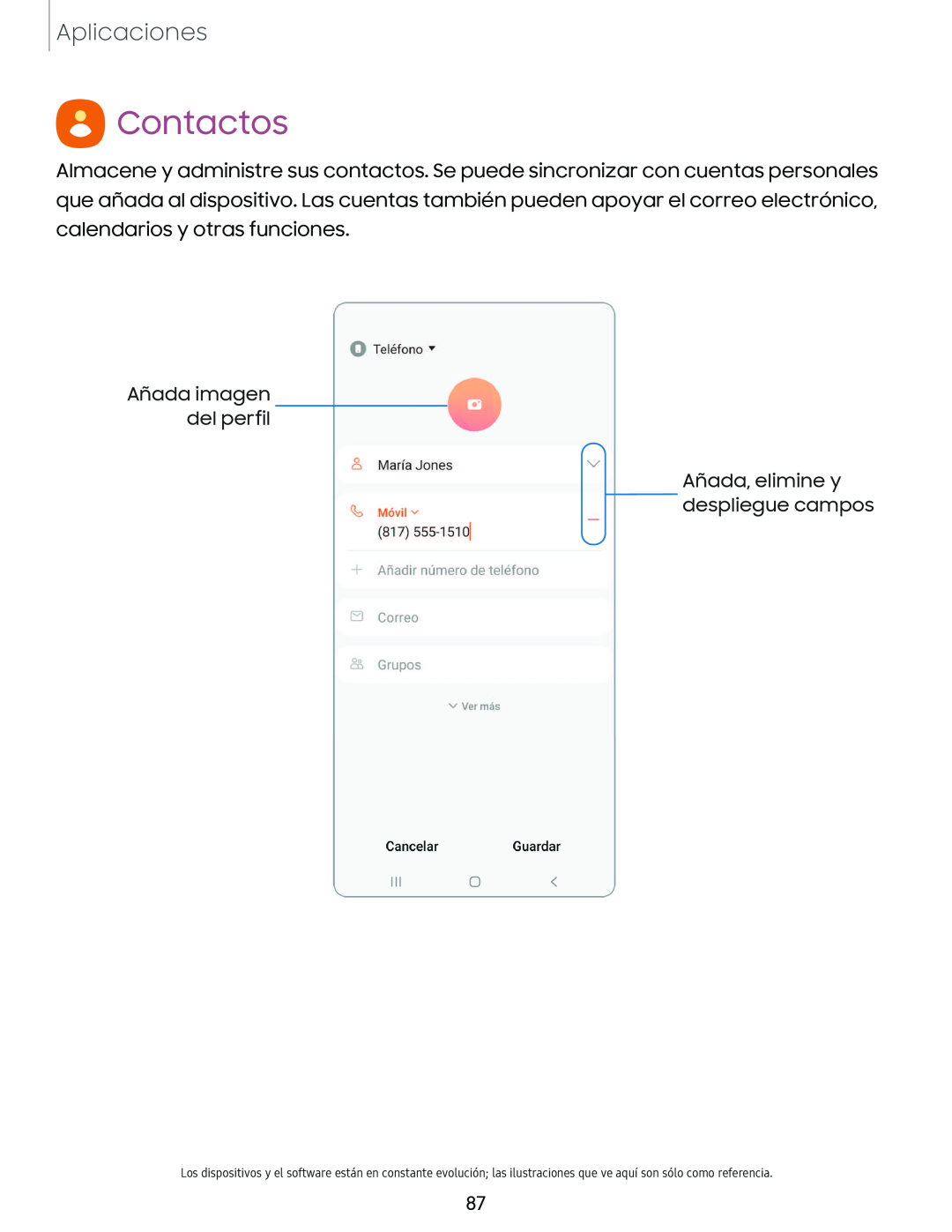 Contactos Galaxy S10e Xfinity Mobile