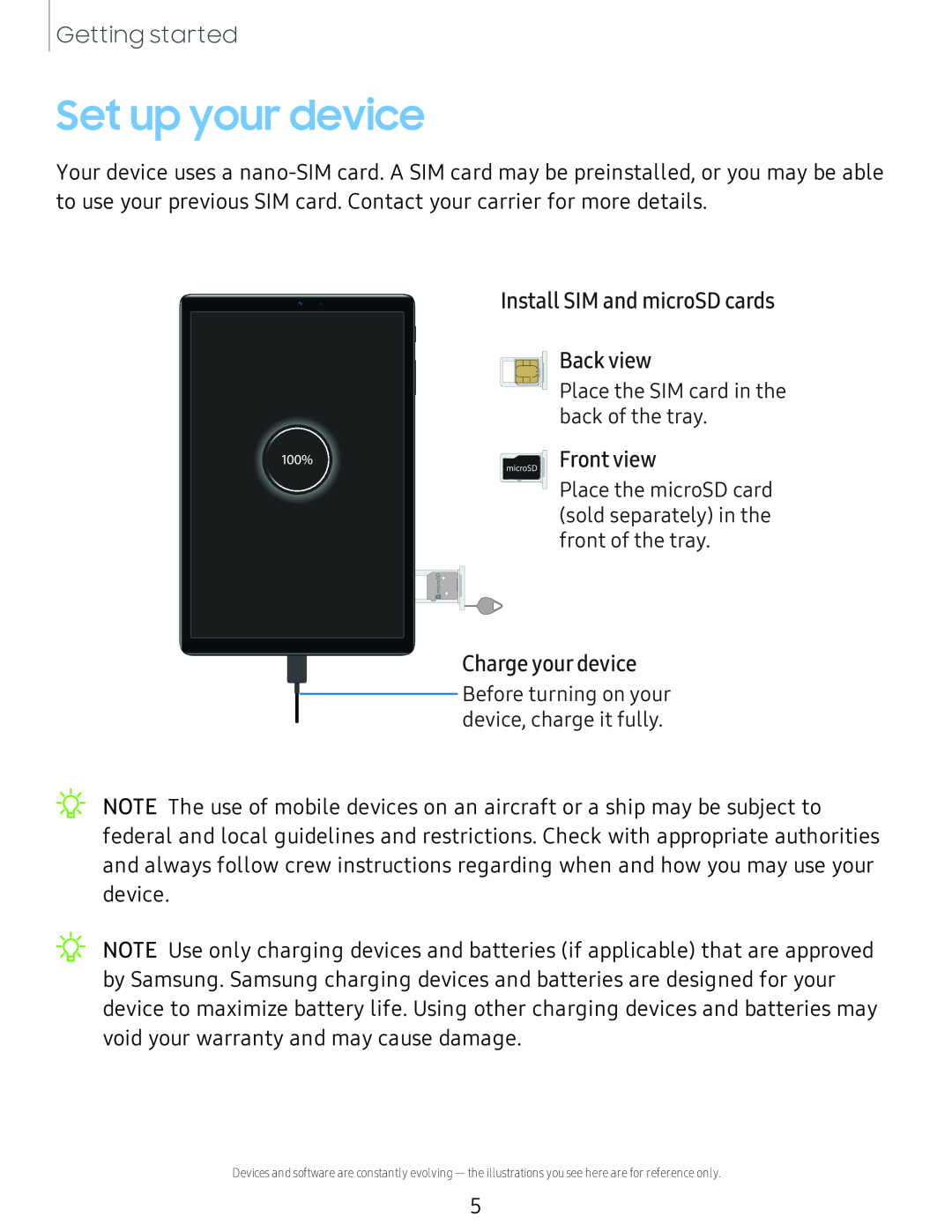 Charge your device Galaxy Tab S4 US Cellular