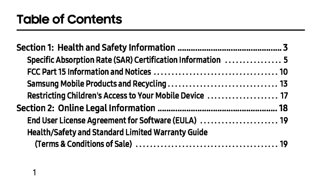 Table of Contents Galaxy Tab S3 Verizon