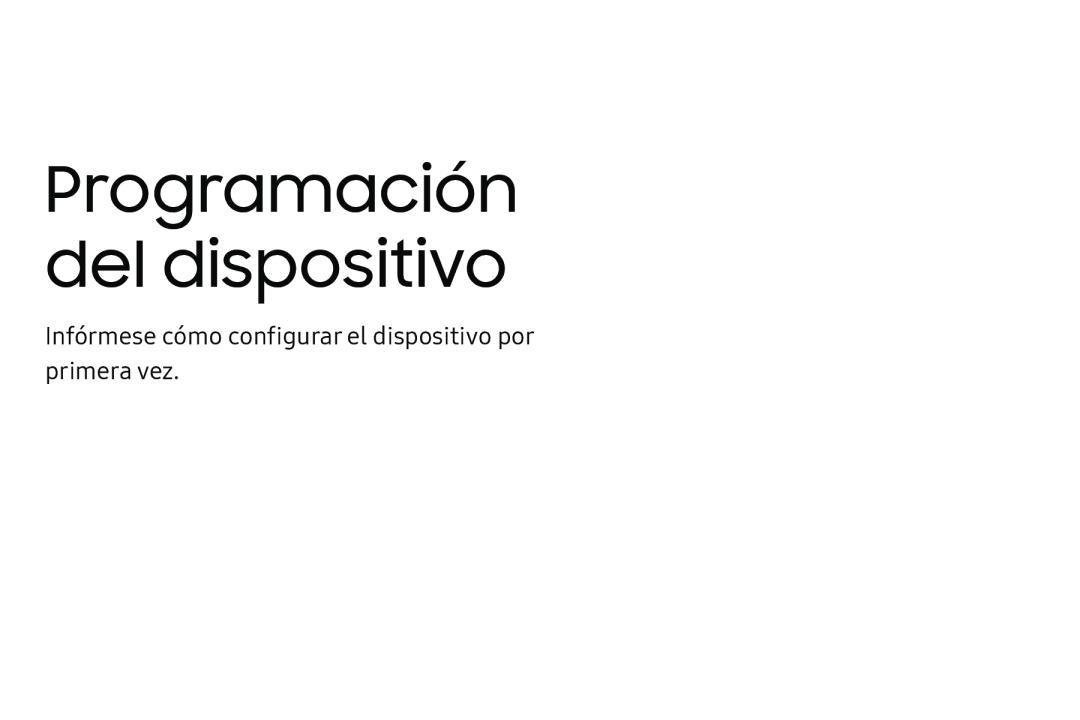 Programación del dispositivo