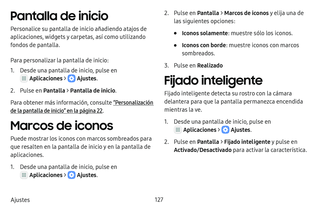 Marcos de iconos Fijado inteligente